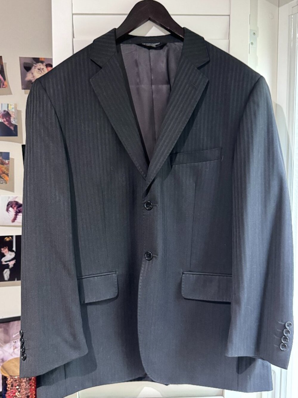 ✨🖤 Pronto Uomo Moore Super 120's Wool Blazer 42S Pinstripe Jacket 🖤✨